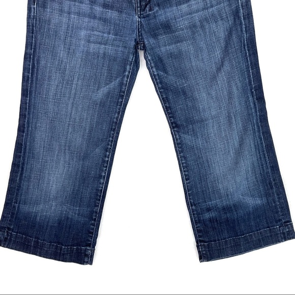 7 for All Mankind Dojo Crop Jeans Blue Capri Length Sz 27 - Picture 4 of 11